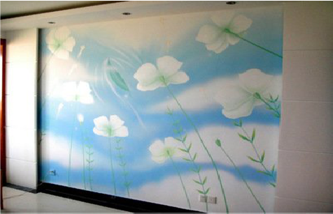 霍山画墙绘怎么画好白云的蓬松感？