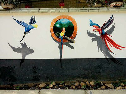 霍山视觉错位-3D墙绘设计