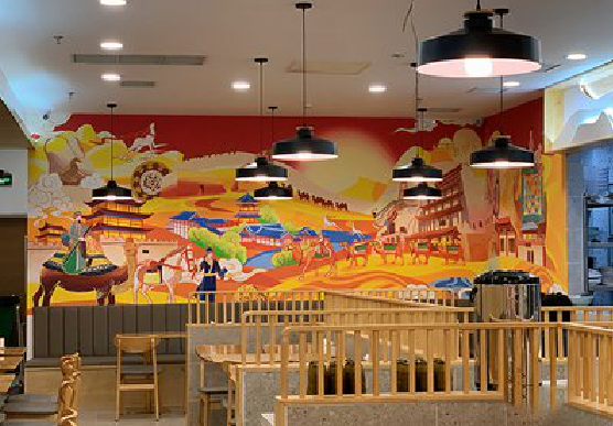 霍山商业空间彩绘介绍。