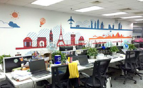 霍山教你设计办公室墙绘的方法。