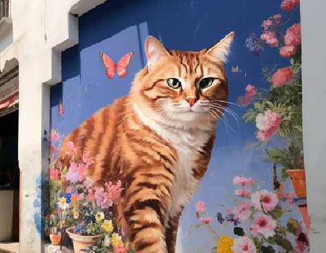 霍山自己绘制有个性的手绘墙