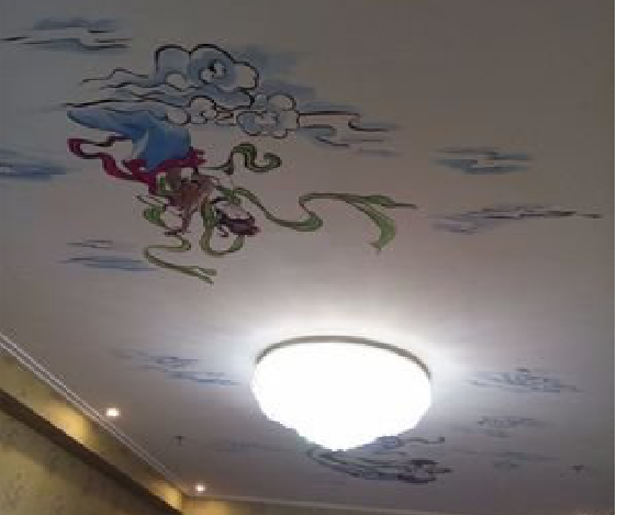 霍山如何快速绘制天花板上的手绘墙？