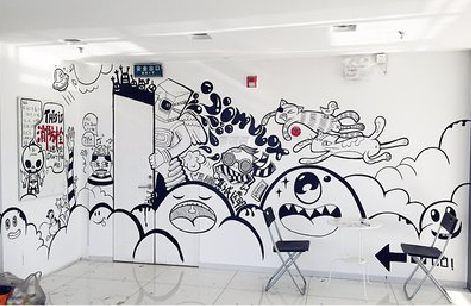 霍山手绘墙并非传统涂鸦。